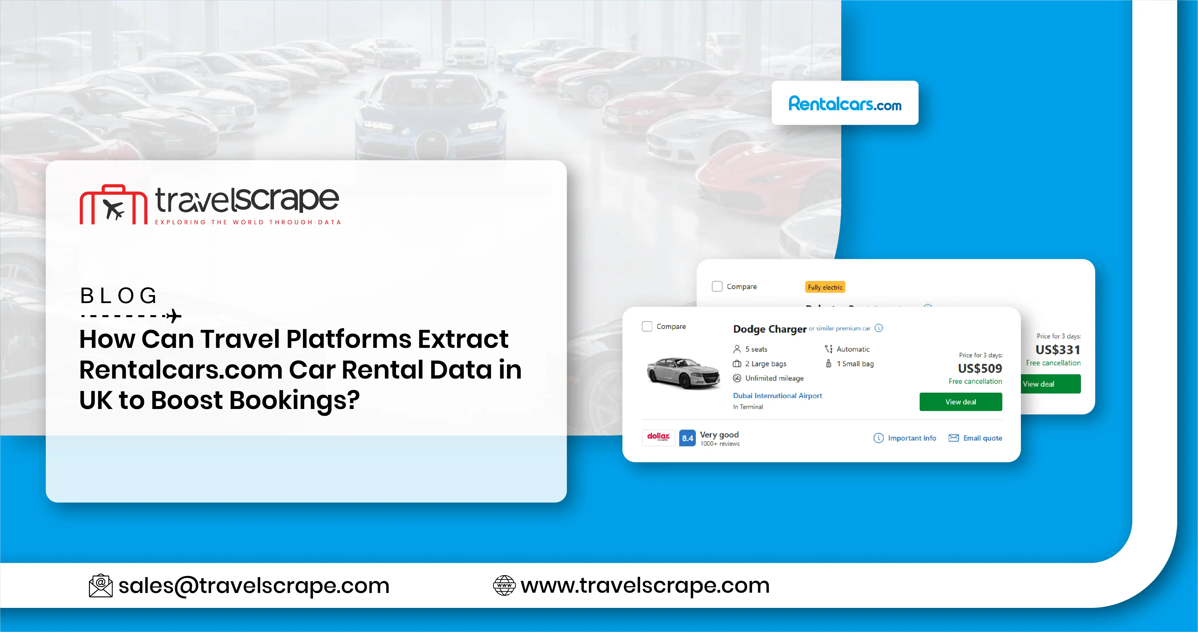 Extract Rentalcars.com Car Rental Data in UK to Boost Bookings
